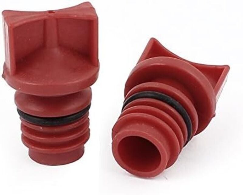 2 stücke Öl Kappe Luft Kompressor Kunststoff Shell 18mm Außengewinde Dia Rot