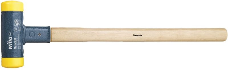 Schonhammer rückschlagfrei mit Hickory-Holzstiel, Rund-Schlagkopf 60, 420 mm (02098) - Wiha
