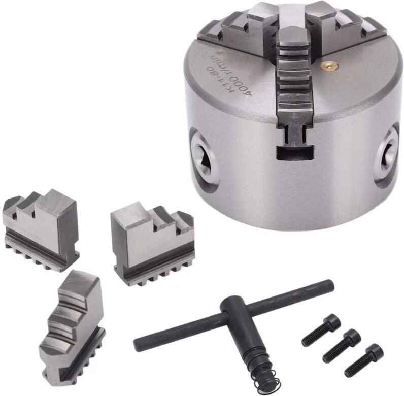 Backen-Drehfutter, Metall-Drehfutter, selbstzentrierend, 3 Backen, für Schleifmaschinen, Maschinen