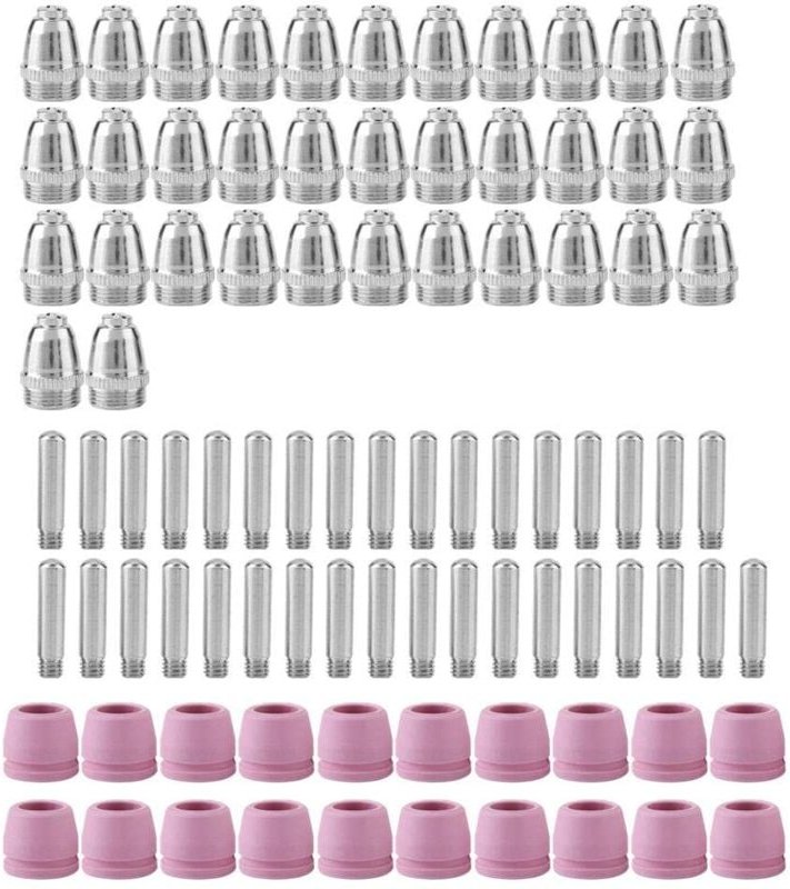90 teil/satz Plasmaschneider Schneidbrenner Elektrode Düsen Tip Zubehör, Elektroden Düsen-Kit, für Plasmaschneidbrenner ...
