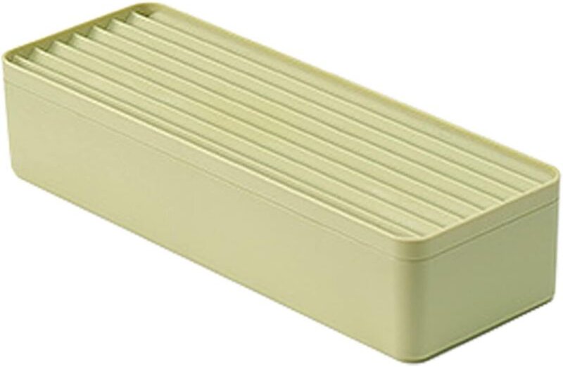 (Grün) 1 Stück Aufbewahrungsbox für Kopfhörer-Datenkabel aus Kunststoff, Organizer-Box für Büromaterial mit Deckel, stau...