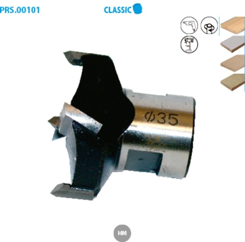 Thumbnail - Formbare Holzspitzenkopf Classic M16 ø 80 Länge 42 mm
