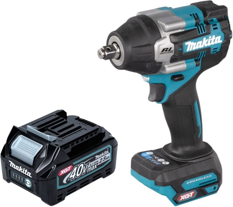 Makita TW 007 GD1 Akku Schlagschrauber 40 V max. 760 Nm 1/2'' Brushless + 1x Akku 2,5 Ah - ohne Ladegerät