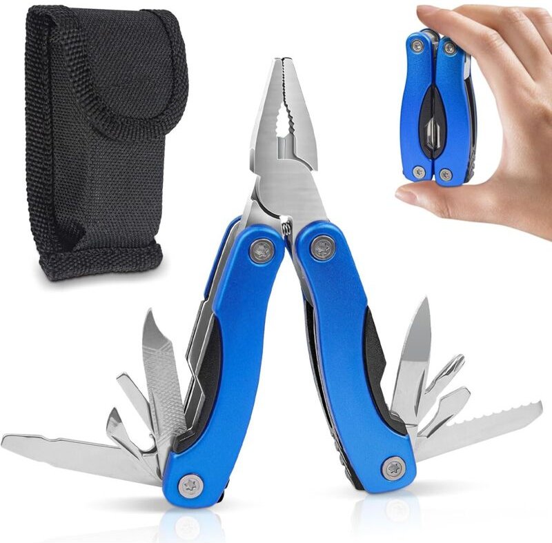 11-in-1-Multitool aus Edelstahl, Taschenmultitool mit Schraubendreher, Säge, Dosenöffner, Messer und mehr für Camping, W...
