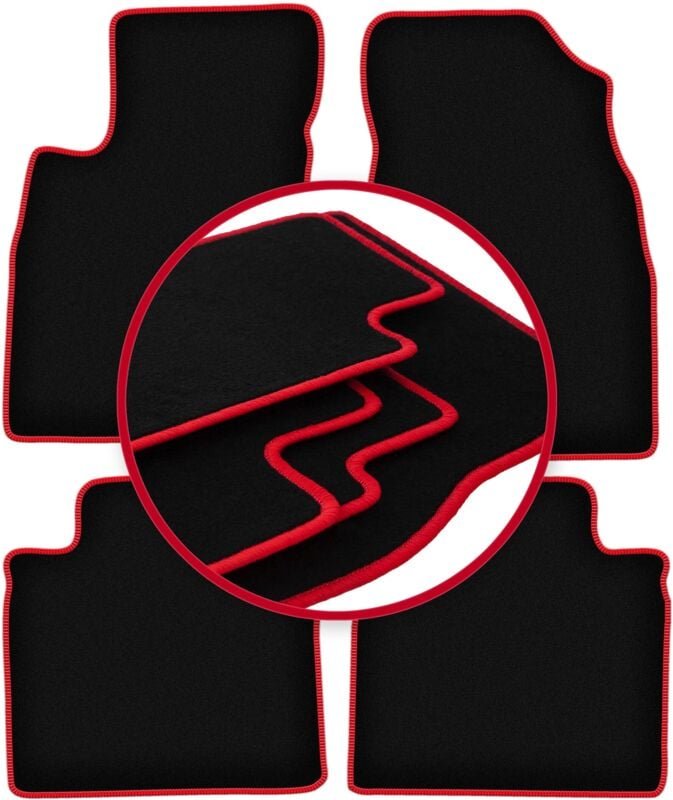 CARLUX-RED Autofußmatten für: Kia Opirus Limousine (2002-2011)