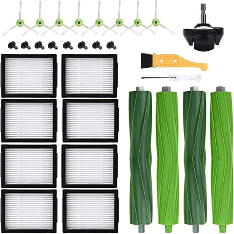 Thumbnail - Ersatzteile für iRobot Roomba E5 E6 i7 i7+ i3 i3+ i4 i4+ i6 i6+ j7 j7+, Ersatzzubehör-Set für Roomba i/e/j-Serie, 4 Gumm...