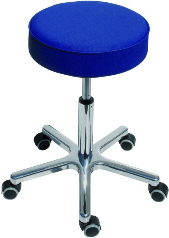 Drehhocker mit Doppelrollen, höhenverstellbare Sitzhöhe 540-720mm, dicke Polsterung, widerstandsfähiger Bezug aus Kunstl...