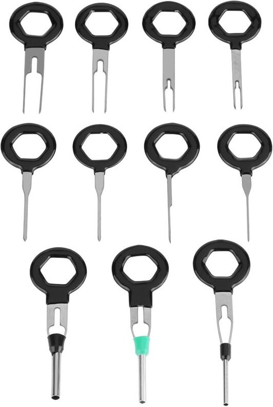 Ej.life - Keenso Auto Kabelbaum Pin Ausbauwerkezug, 11 Stück Auto Kabel Stecker Ausbau Werkzeug Einzelkopf/Doppelköpfe/R...