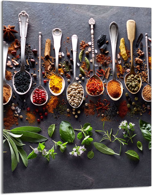 Glasschneidebrett 40x52 Gewürze