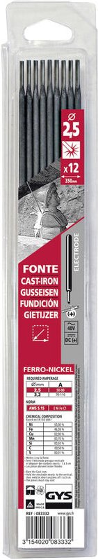 GYS - Guss Schweißelektroden 12 St. (ø x l) 2.5 mm x 350 mm 50 - 90 a