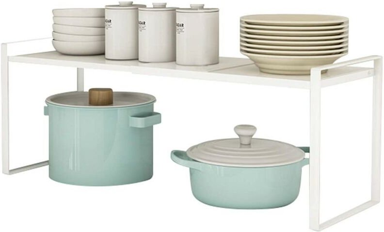 Küchenregal, Gewürzregal erweiterbares Aufbewahrungsregal, Küchen-Organizer, Badezimmer, Länge verstellbar, 36-60 x 21 x...