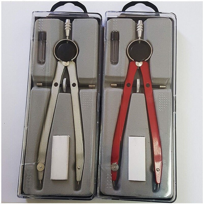 Trade Shop Traesio - Trade Shop - compasso mit 2 punte 2 mine gomma balaustrino für geometric technologie disegs -