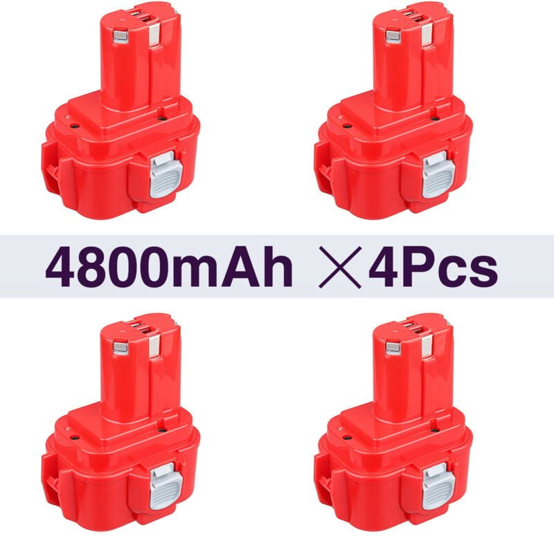 4PCS für Makita 9.6Volt 4800mAh Ni-MH Batterie 9120 9122 9133 9134 9135 6222D NEU