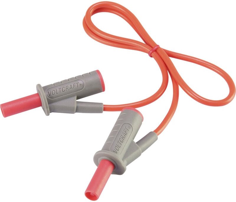 VOLTCRAFT MSB-501 Sicherheits-Messleitung Lamellenstecker 4 mm Lamellenstecker 4 mm 0.50 m Rot 1 St.