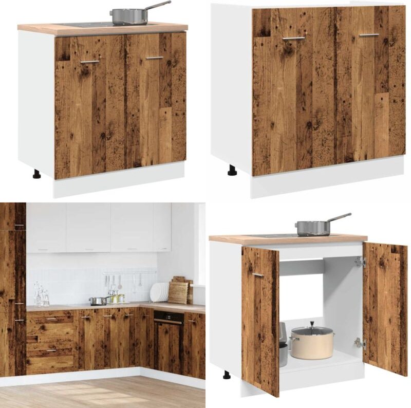 Spülenunterschrank Altholz-Optik 80x46x81,5 cm Holzwerkstoff - Vidaxl