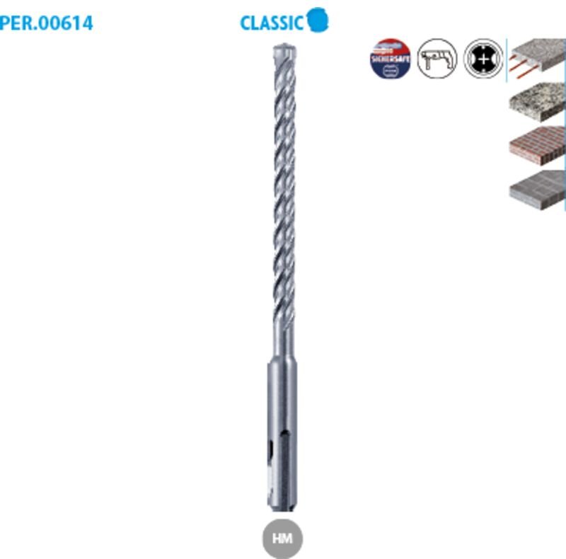 Foret SDS+ 4 Schneiden für Stahlbeton Classic ø 18 Länge 450 Länge nützlich 400 mm