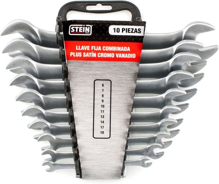 Alfa Dyser - Stein Chrom-Vanadium-Ringschlüsselsatz DIN-3110 10-teilig