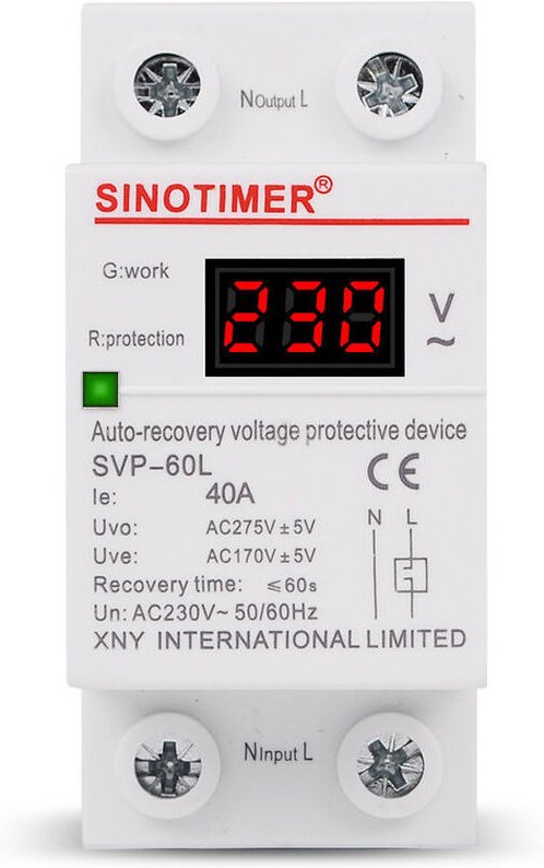 Protettore di sovratensione monofase SVP-60L, dispositivo di protezione automatica da tensione, interruttore automatico ...