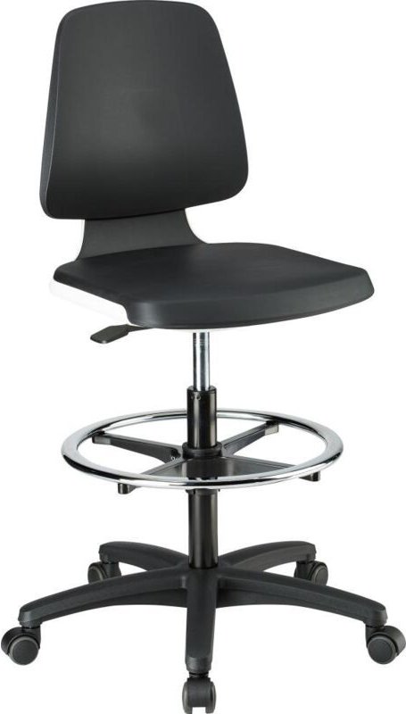Arbeitsstuhl Labsit 4, pu weiß Sitzhöhe 560-810 mm - Bimos