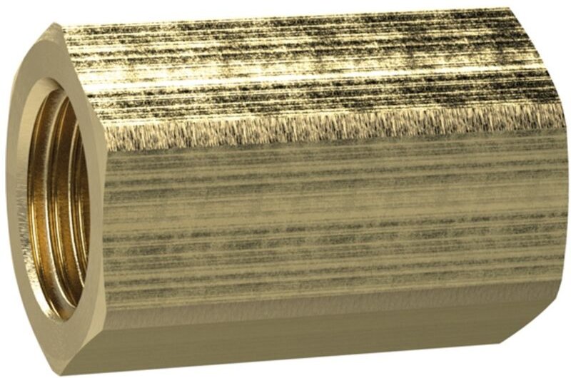 Muffe mit Außensechskant, g 1 1/4, sw 50, Messing, L1 = 45 mm - Riegler
