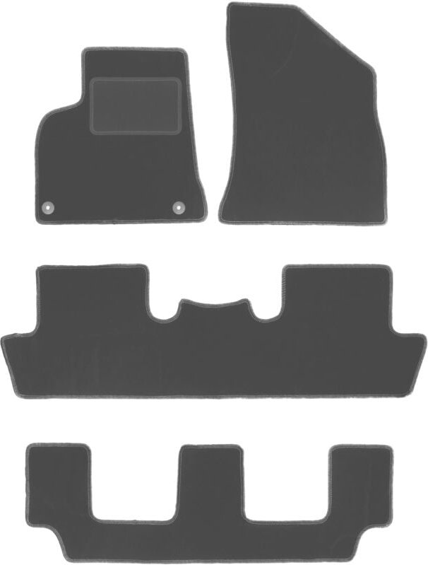 Graphit-Automatten für: Peugeot 5008 I 7 Personen (2009-2017)
