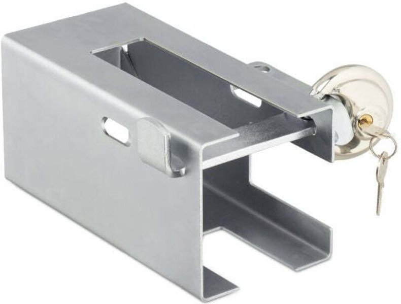 Silver metal trailer lock