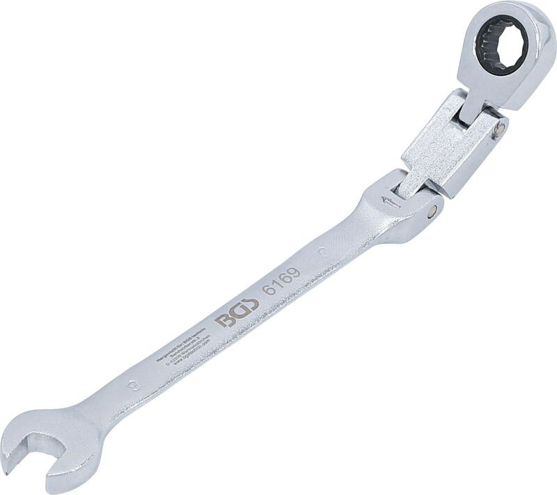 Bgs Technic - Doppelgelenk-Ratschenring-Maulschlüssel abwinkelbar sw 9 mm