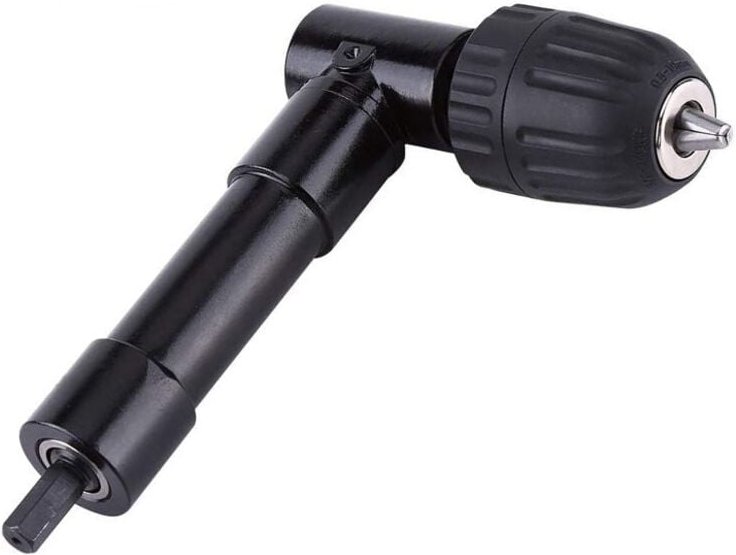 90° Winkelbohrfutter Selbstspannend, Schnellspanner Winkelbohrfutter Schraubendreherbit Winkelaufsatz Bohrfutter Bohrera...