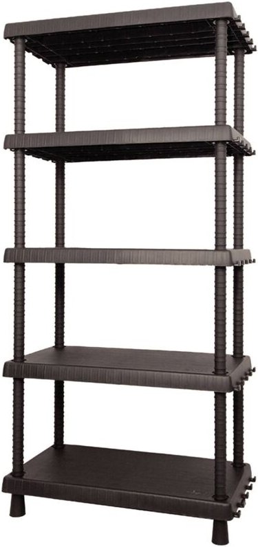 Regal aus Polypropylen mit 4 Böden, Mehrzweckregal für drinnen oder draußen, 100 % Made in Italy, 82 x 40 h 165 cm, Farb...