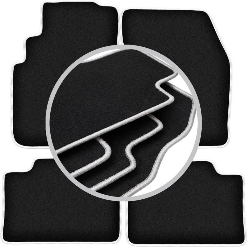 CARLUX-SILVER Autofußmatten für: Nissan Primera P10 Kombi, Liftback, Limousine (1990-1998)