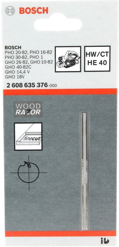 Reversibles Karbideisen gerade (1) 82mm für Hobel bosch