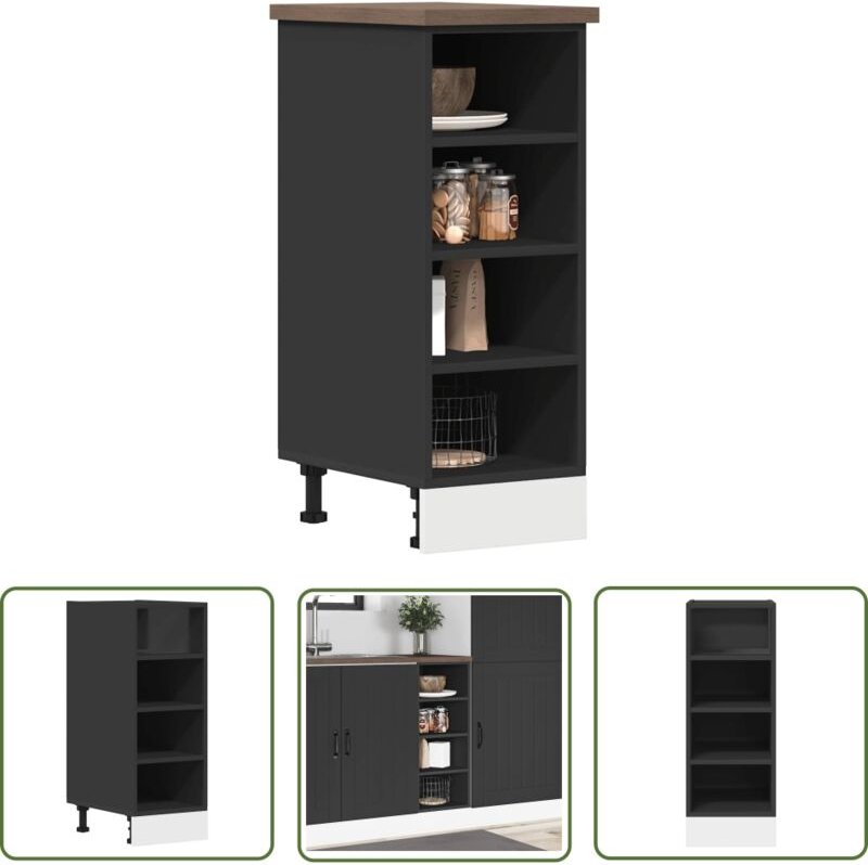The Living Store - vidaXL Unterschrank Schwarz 30x44,5x81,5 cm Holzwerkstoff