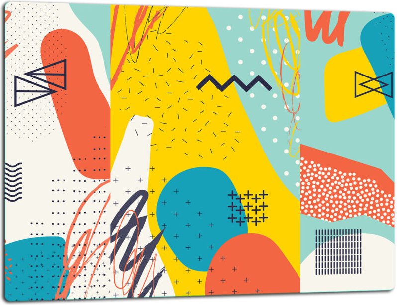 GlassplattenschneideBrett 52x40 Farbenfroh