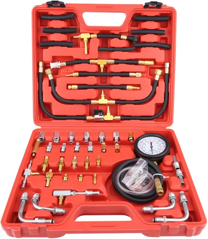 Ej.Life Werkstattausrüstung und -zubehör, Universal-Benzin-Kraftstoffdruckmesser-Tester Kraftstoffeinspritzpumpen-Diagno...