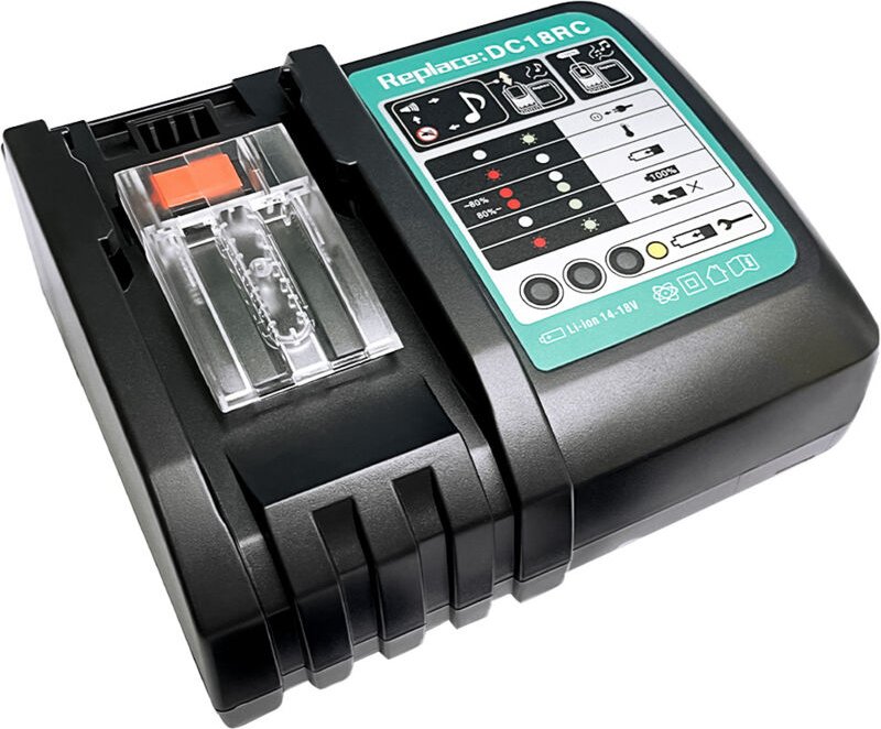 Ymyny - Crediri 14,4 V-18 v 5,0 Ah Ersatzakku-Ladegerät für Makita DUR181Z Heckenschere, EU-Stecker DC18RC 3 a (mit usb)