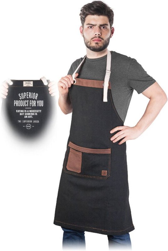 Arbeitsschürze schwarz/braun