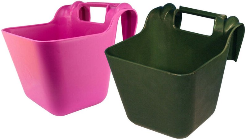 Futtertrog mit kunststoffhaken grun 135 l kunststoff