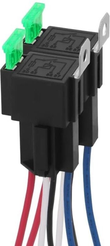 2 Stück 12V Sicherungsrelais 30A ato/atc Flachsicherung mit Kabelbaumsatz, 4-polige spst Relais für den Automobilbereich...