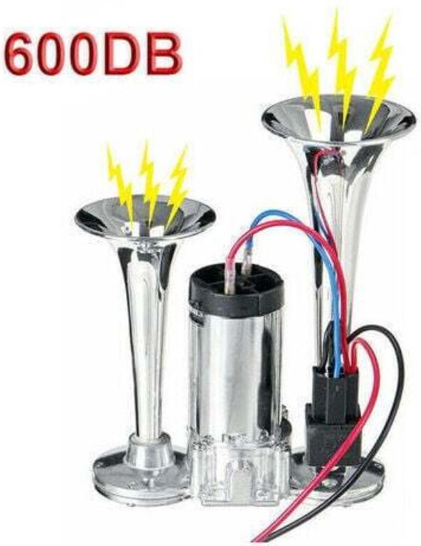 600 dB Doppelrohr verbundenes elektrisches Pumpen-Lufthorn-Relais, 12 v Doppelhorn-elektrisches Magnetventil, superlaute...