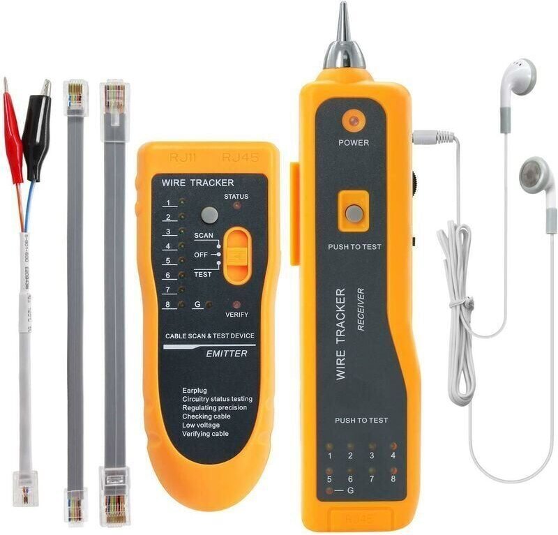 Ymyny - Localizzatore di cavi sotterranei, tester di cavi, con cuffie per localizzare fili e cavi loy