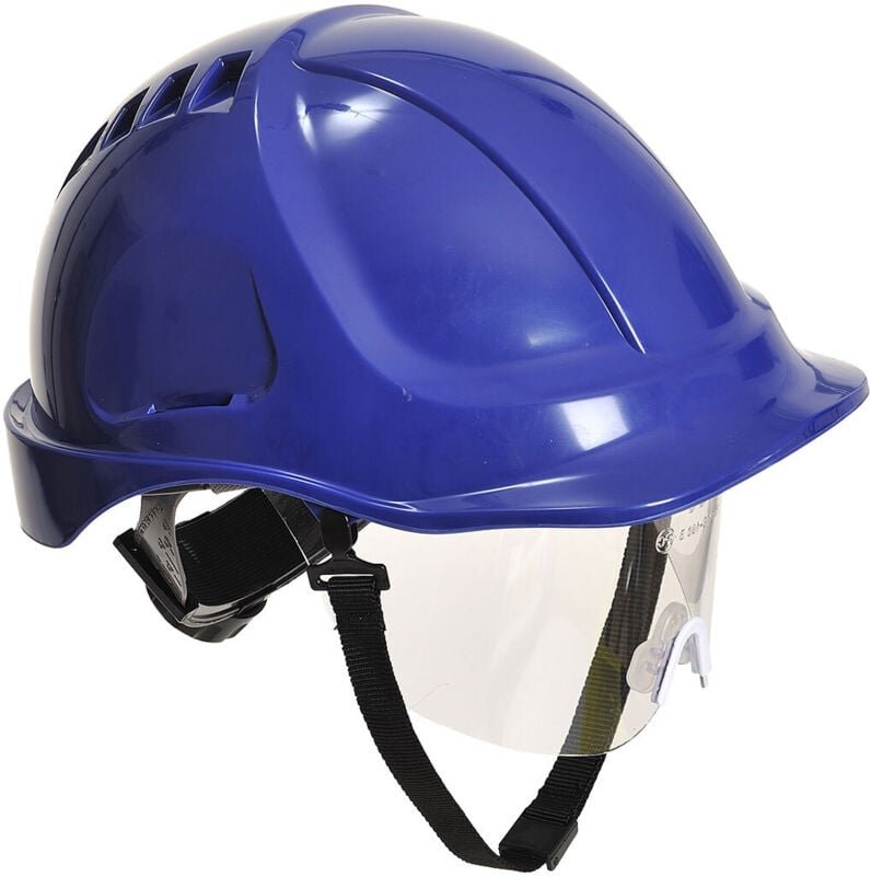 Endurance Plus Visier Helm mit blauer Royal-Visier