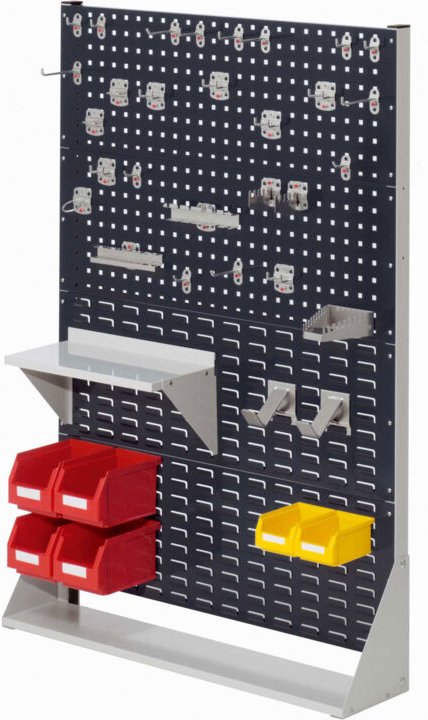 Kappes ®RasterPlan Stellwände einseitig Größe 4 - 2x Lochplatten 2x Schlitzplatten 1x Zubehörsortiment 37-teilig Anthraz...