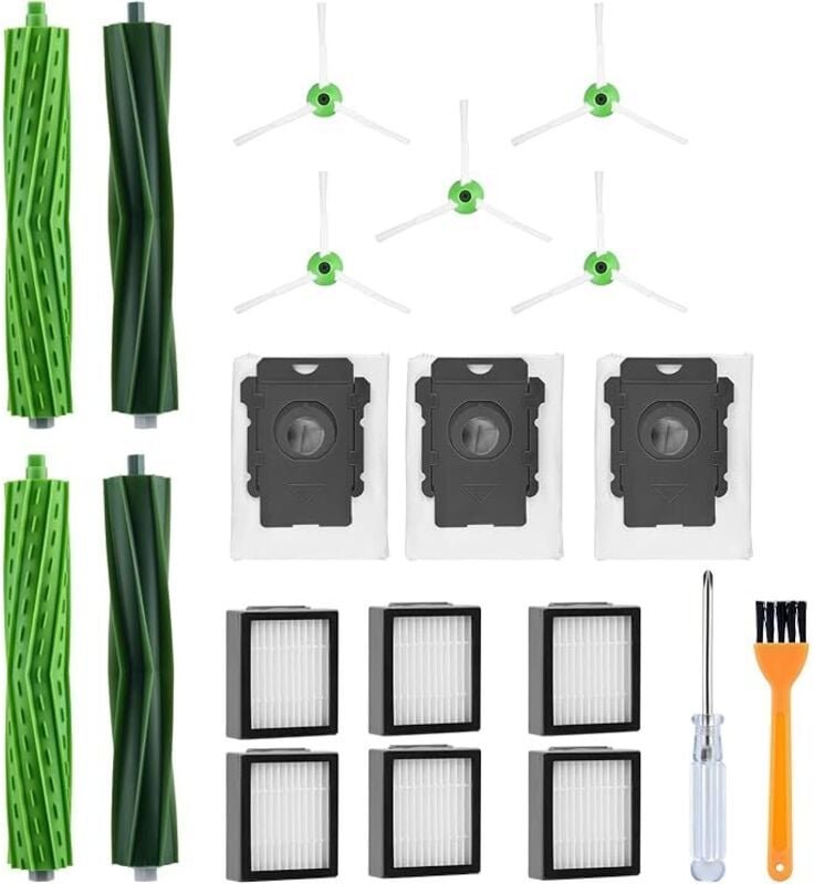 Thumbnail - Ersatzteile für iRobot Roomba Serie iRobot E5, E6, E7, i7, i7+, i7 plus, i4+, i3+, i6+, i8+, Zubehörset, 4 Hauptbürsten,...