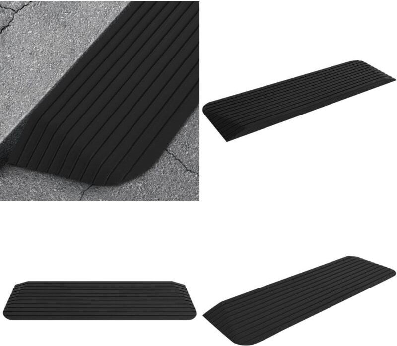 Vidaxl - Schwellenrampe 110x32x3,8 cm Gummi - Schwellenrampe - Schwellenrampen - Home & Living