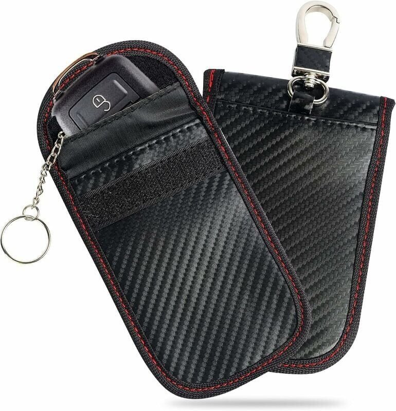 SNQ - Signalblockierende Faraday-Tasche, 2er-Pack RFID-Signalblockierende Taschen für Autoschlüssel, Anti-RFID-Schutzhül...