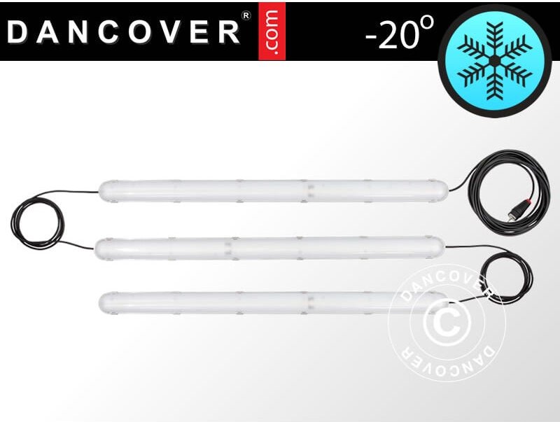 Dancover - Industrielle LED-Lichtleiste mit 3 angeschlossenen