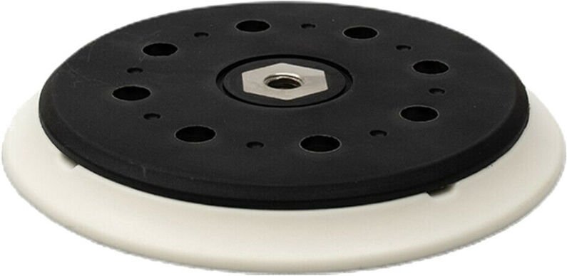 Trade-Shop Klett Schleifteller Stützteller, 150mm Durchmesser, 15 Löcher kompatibel mit Makita BO6050 Rotationsschleifer...