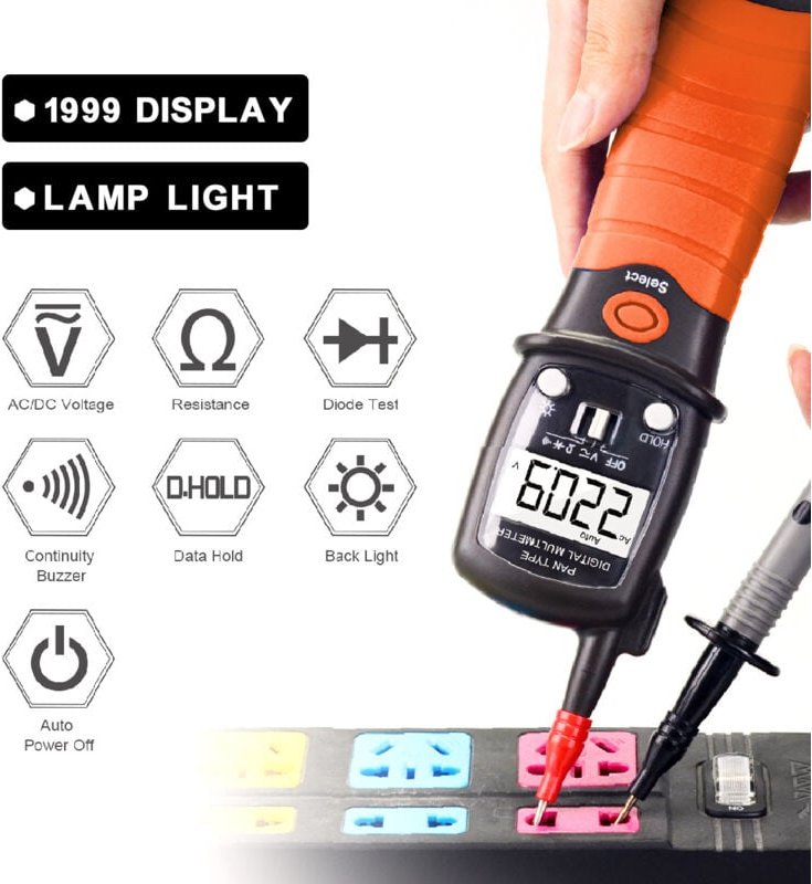 Thumbnail - Ahlsen - Multimeter, elektrischer Tester, digitales Stiftmultimeter, Multimeter, Messgerät-Widerstandstester