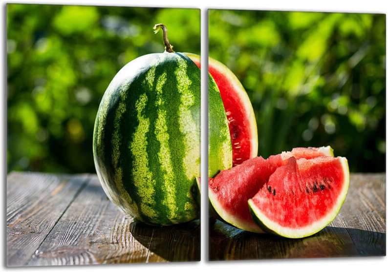 Glasschutzplatte für den Herd 2x40x52 Wassermelone