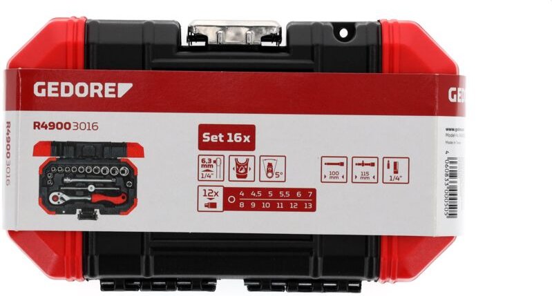 R49003016 Steckschlüssel-Satz 1/4' 4-13mm 16-teilig